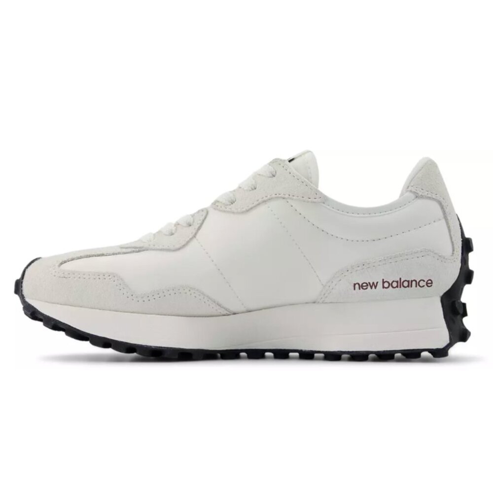 New Balance 327 Women Sneakers Shoes Moonbeam White Burgundy various sizes 💫 - Picture 2 of 11